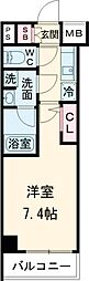 セジョリ高井戸II 7階1Kの間取り