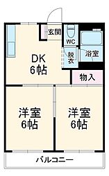 GREENPARKMIKUMO 2DKの間取図画像
