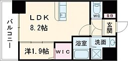 MODERN PALAZZO 薬院sur 9階1LDKの間取り