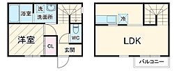 JR東海道本線 大府駅 徒歩4分の賃貸アパート 1階1LDKの間取り