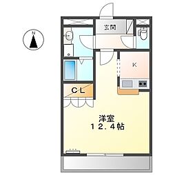 マキアージュ 1Kの間取図画像