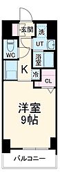 JR東海道本線 安城駅 徒歩9分の賃貸マンション 3階1Kの間取り