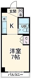 エストレージャ湘南 ワンルームの間取図画像
