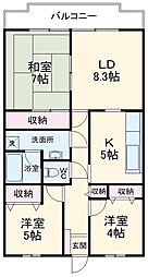 市川東レジデンス 3LDKの間取図画像