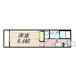 フラット柏 ワンルームの間取図画像