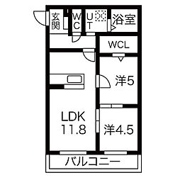間取図画像 2LDK