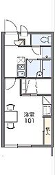 レオパレス昴555A 1Kの間取図画像