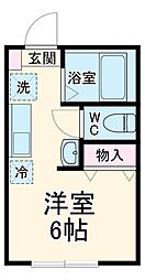 グルーラ仏向町 ワンルームの間取図画像