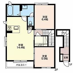 わたつみA 2LDKの間取図画像