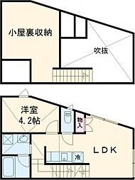 Ｌｙｓｓｔｉｅｎ 2階1LDKの間取り