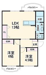 間取図画像 2LDK