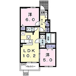 エテルノ3 2LDKの間取図画像