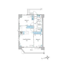 ルフォンプログレ赤羽 2LDKの間取図画像