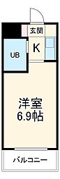 ドール滝子 5階ワンルームの間取り