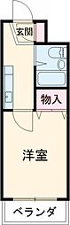 メビウスａｉｒ 1階1Kの間取り