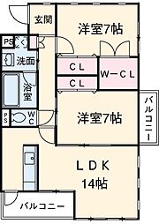 間取図画像 2LDK