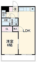 伊豆箱根鉄道駿豆線 伊豆長岡駅 徒歩3分の賃貸マンション 2階1LDKの間取り