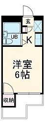 メゾン石川 ワンルームの間取図画像