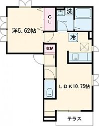 M・プーロニンフェア 3階1LDKの間取り