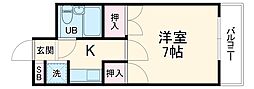 間取図画像 1K