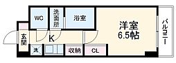 ジュネッセ浦和 1Kの間取図画像