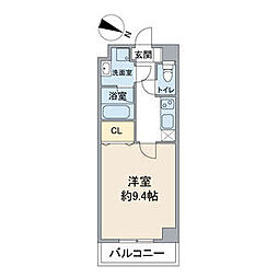 スカイコート桐林 1階1Kの間取り