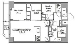 間取図画像 2SLDK