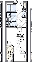 ミランダエレガンスII 1階1Kの間取り