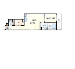 S-MOVE大阪鶴見 104 1階1LDKの間取り