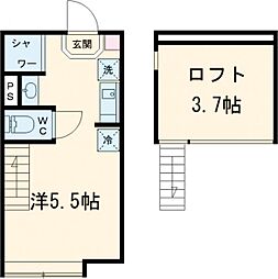 ＣＯＲＥ　ＳＴＹＬＥ板橋 2階ワンルームの間取り