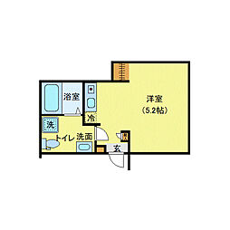 フィオーレ金町II 2階ワンルームの間取り
