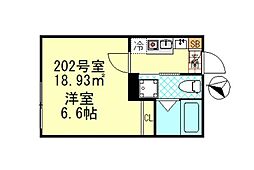 京成押上線 四ツ木駅 徒歩2分の賃貸アパート 2階1Kの間取り
