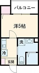 MELDIA小川 303 1階1Kの間取り