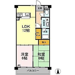 名鉄河和線 青山駅 徒歩22分の賃貸アパート 1階2LDKの間取り