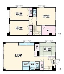 リファレンス朝霞 5階3SLDKの間取り