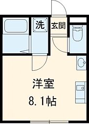 ラフォルテ上板橋 3階ワンルームの間取り