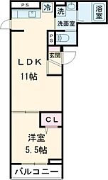 東武伊勢崎線 東向島駅 徒歩9分の賃貸アパート 2階1LDKの間取り