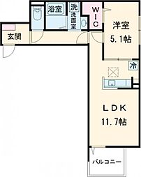 東武伊勢崎線 東向島駅 徒歩9分の賃貸アパート 2階1LDKの間取り