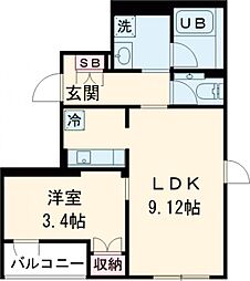間取図画像 1LDK
