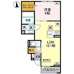 prendre sophia 1LDKの間取図画像