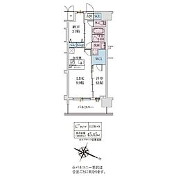 スプランディッド梅田グランノース 1SLDKの間取図画像