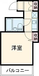 ベルトピア松戸第7 4階1Kの間取り