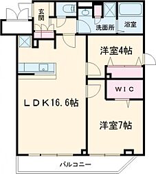 ＣＲＥＡＬ　ｐｒｅｍｉｅｒ西馬込 1階2LDKの間取り