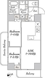 東京メトロ銀座線 田原町駅 徒歩5分の賃貸マンション 7階1LDKの間取り