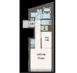 ＡＧＲＡＣＥＳ武蔵小山II 4階1LDKの間取り