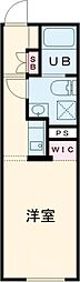CITY WALK馬込 4階ワンルームの間取り