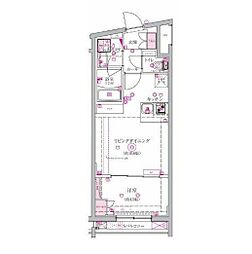 ベルシードステアー西早稲田 2階1LDKの間取り