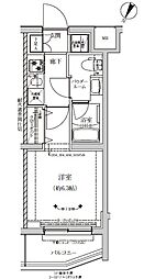 RELUXIA成増II 2階1Kの間取り