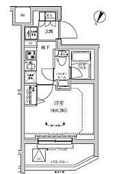 RELUXIA成増II 4階1Kの間取り