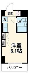 Ｋコート 2階ワンルームの間取り